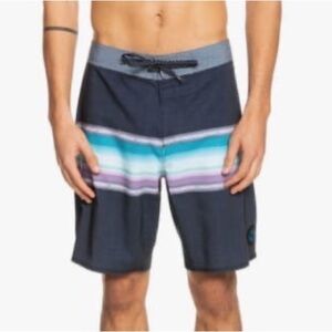 Quiksilver Men's Navy and Purple Board Shorts